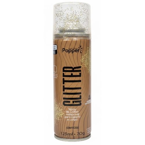 Spray para Cabelo Efeito Glitter Ouro 125 ml